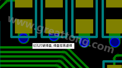 PCB設(shè)計案例分析：過孔破焊盤，造成SMT虛焊