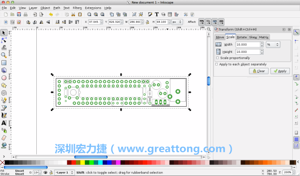 首先，你需要取得電路板設(shè)計圖的PNG圖檔，才能在上面進(jìn)行繪制。這件事做起來比用說的難上許多，而其中一種方法如下所示（我們會先假設(shè)你正在使用Inkscape向量繪圖工具）。