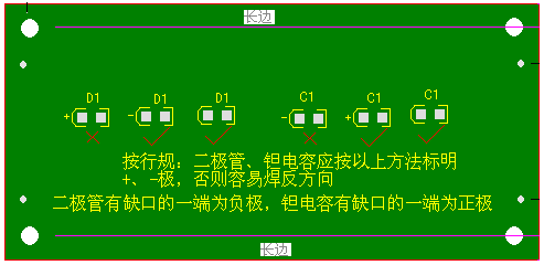 關(guān)于二極管、鉭電容的極性標注